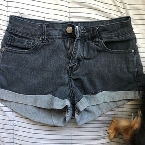 Forever 21 black denim shorts